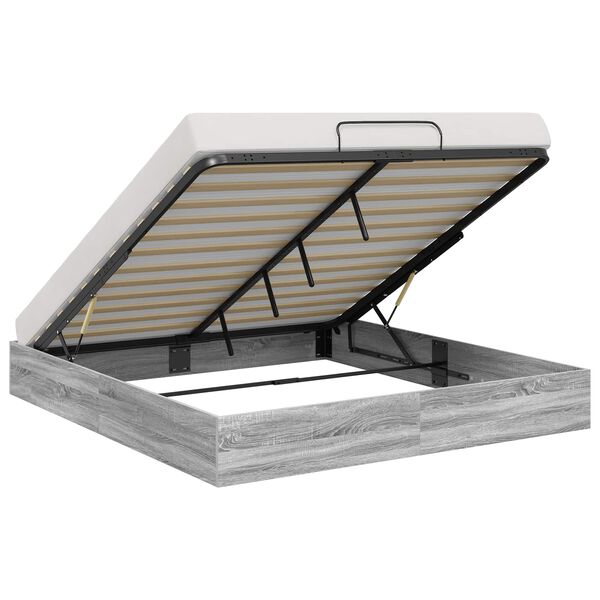 vidaXL Ottomani voodiraam Hall Sonoma 203 x 180 x 25 cm T&ouml;&ouml;deldud puit