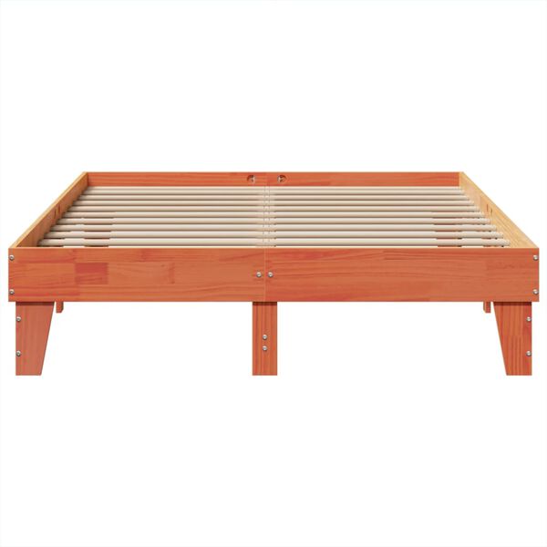 vidaXL voodiraam ilma madratsita, vahapruun, 150 x 200 cm, männipuit