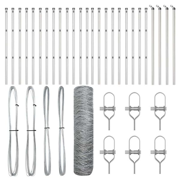 vidaXL Aiapost H&otilde;bedane 50 x 0,5 m (50 mm silmadega) Teras