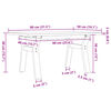 vidaXL kohvilaud, Y-raam, 80 x 50 x 40 cm, m&auml;nnipuit ja teras