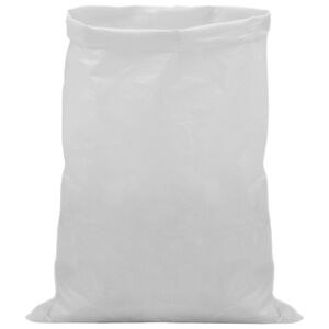 vidaXL Kootud kotid 50 pcs Valge 50 x 80 cm PP