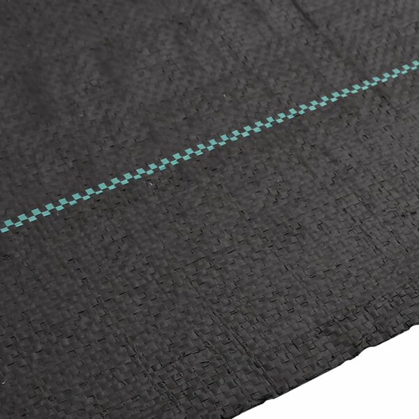 vidaXL umbrohumatt, must, 1 x 10 m, PP