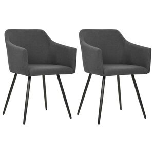 vidaXL s&ouml;&ouml;gitoolid 2 tk, tumehall, kangas
