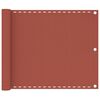 vidaXL rõdusirm, terrakota, 75 x 400 cm, HDPE