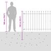 vidaXL Spike aiakaitse Must 200 x 130 cm Pulberv&auml;rvitud teras