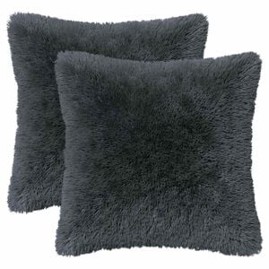 vidaXL Diivanipadi 2 pcs HEERLEN Antratsiit 30 x 30 cm PV Fliis
