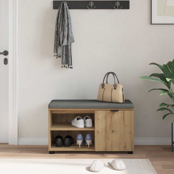 vidaXL Hallipink padjaga &Uuml;ksv&auml;rviline K&auml;sit&ouml;&ouml;puu 80 x 38 x 46 cm