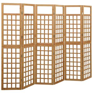 vidaXL 6 paneeliga sirm/ronitaimede alus, kuusepuit, 242,5 x 180 cm