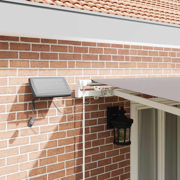 vidaXL K&auml;igukohandatav varikatus Helehall 500 &times; 300 cm Kangas ja teras