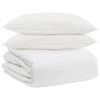 vidaXL Teki komplekt padjaga 3 tk Valge Down Feather
