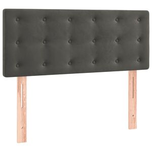 vidaXL voodiraam peats, tumehall, 90x5x78/88 cm, samet