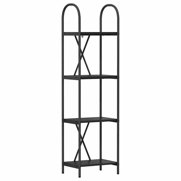 vidaXL Raamatukapp Must tamm 40 x 30 x 146 cm Tehispuit