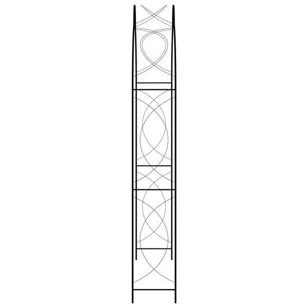 vidaXL aiakaar, must, 150 x 34 x 240 cm, raud