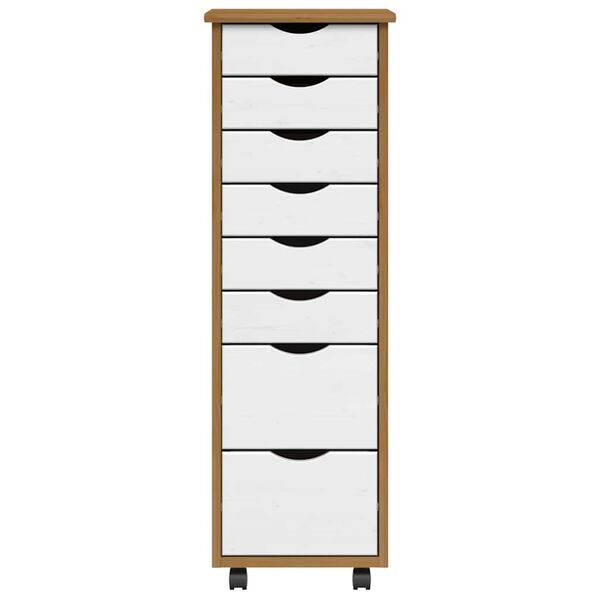 vidaXL ratastega sahtlikapp "MOSS", meepruun, m&auml;nnipuit