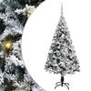 vidaXL Tehisj&otilde;ulupuu koos alusega Valge 150 cm PVC ja Teras ja Plast