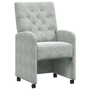 vidaXL Ratastega S&ouml;&ouml;gi-toolid 2 pcs Helehall 58 x 67 x 97 cm Samet