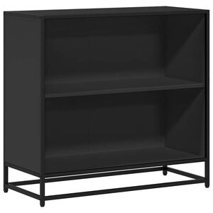 vidaXL raamaturiiul, must 80,5x35x76 cm tehispuit