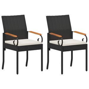 vidaXL Aiatoolid 2 pcs Must ja kreemvalge Pol&uuml;rotang ja Akaatsia