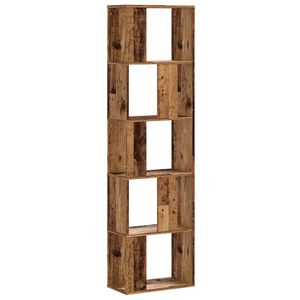 vidaXL raamaturiiul 5 korrust, vana puit, 45x23,5x162,5 cm, tehispuit