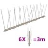 vidaXL 2-realine plastist linnupiikide komplekt, 6 tk, 3 m