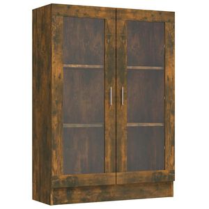 vidaXL vitriinkapp, suitsutatud tamm, 82,5x30,5x115 cm, tehispuit