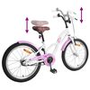 vidaXL Laste Bike 18 Tolli 5-7 aastastele Valge