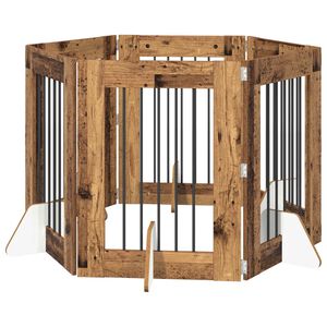 vidaXL Koerav&auml;rav koos aluspuudega 6 pcs Vana puit 60 x 80 cm