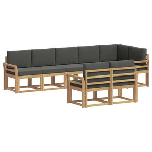 vidaXL V&auml;li diivanikomplekt 8 pcs Valge ja antratsiit Pol&uuml;ester