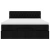vidaXL ottomani voodi madratsiga, must, 140x200 cm, kangas
