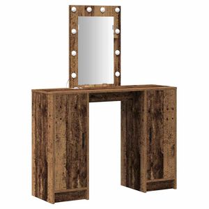 vidaXL Riietumislaud peeglituledega Pruun 102 x 33 x 135 cm Tehispuit