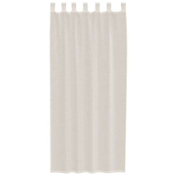 vidaXL Voile kardinad koos Tab Topiga 2 tk Kreem