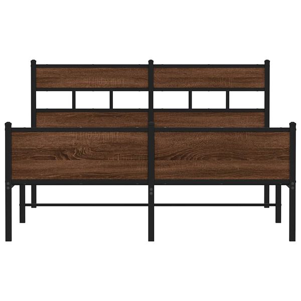 vidaXL voodiraam ilma madratsita pruun tamm 140x190 cm tehispuit