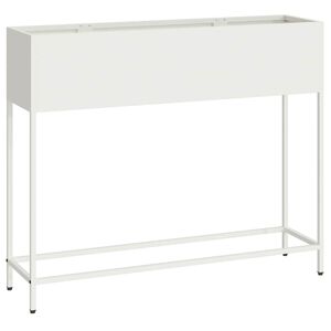 vidaXL T&otilde;stetud aiataimelava Valge 100 x 26 x 82 cm Teras