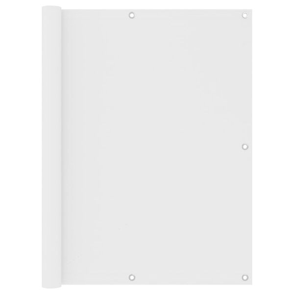 vidaXL rõdusirm, valge, 120 x 600 cm, oxford-kangas