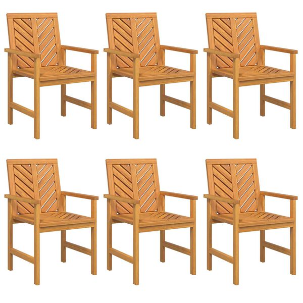 vidaXL S&ouml;&ouml;gitool 6 pcs Neutraalne 62.5 x 59 x 89 cm Tugev akatsiapuu
