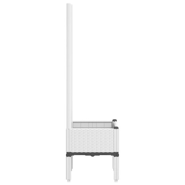 vidaXL v&otilde;rega taimekast, valge, 40x40x142 cm, PP