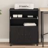 vidaXL Printeri alus ladustamisega Must tamm 60 x 48 x 74 cm Tehispuit