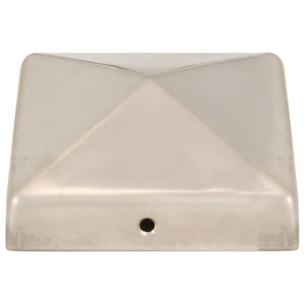 vidaXL p&uuml;ramiidikujuline aiapostiots, 6 tk, roostevaba teras, 81x81 mm