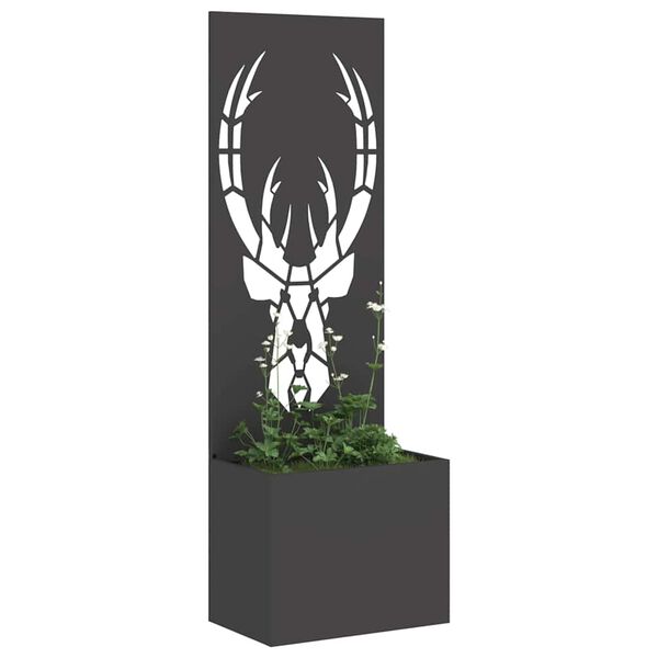 vidaXL Aia privaatsuse kate Must 50 x 140 cm K&uuml;lmpruun teras