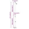 vidaXL Välisoojusega Dušš Must 217 cm PVC ja alumiinium
