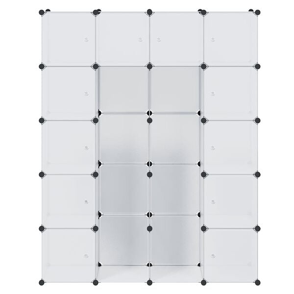 vidaXL modulaarne kapp 14 sektsiooni, valge 37 x 146 x 180,5 cm