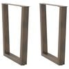 vidaXL s&ouml;&ouml;gilaua jalad, V-kujulised, 2 tk, naturaalne teras, 70 x (72&ndash;73,3) cm, teras