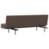 vidaXL diivanvoodi kahe padjaga, pruun, kunstnahk