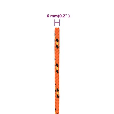 vidaXL paadiköis, oranž, 6 mm, 100 m, polüpropüleen