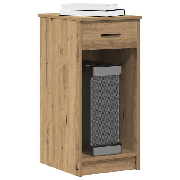 vidaXL arvutitorni alus sahtliga, k&auml;sit&ouml;&ouml;tamm, 35x45x77 cm