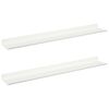 vidaXL Ujuv riiul Seinale kinnitatav 2 pcs Valge 60 x 9 x 2,5 cm Teras