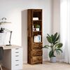 vidaXL Highboard Old Wood 37,5x35x180 cm Engineered Wood