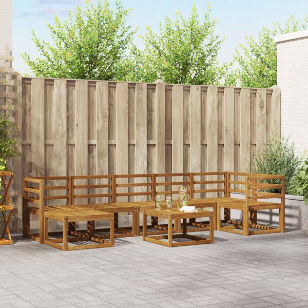 vidaXL V&auml;li diivanikomplekt 8 pcs Neutraalne Tugev akatsiapuu