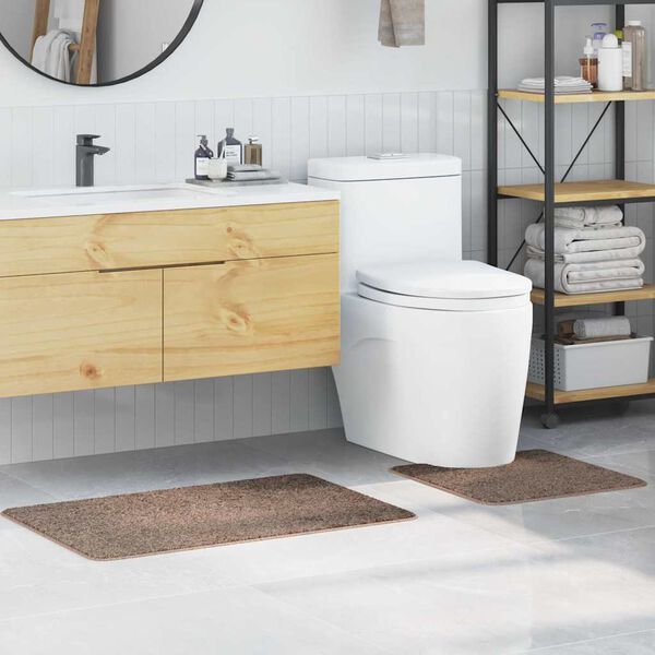 vidaXL Libisemiskindel vannimatti komplekt 2 pcs Pruun PP