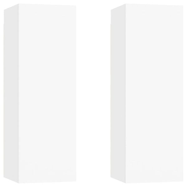 vidaXL telerikapid, 2 tk, valge, 30,5 x 30 x 90 cm, tehispuit